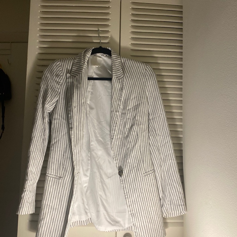 Lightly blue striped blazer from H&M